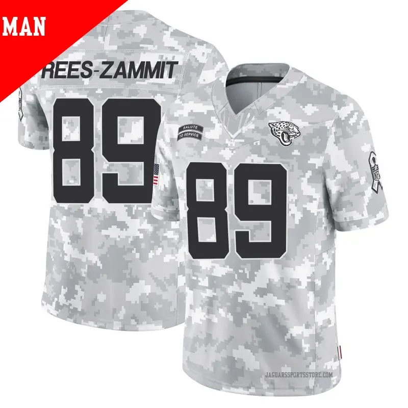 Men's ＃89 Louis Rees-Zammit Jacksonville Jaguars Limited Arctic Camo 2024 Salute to Service Jersey